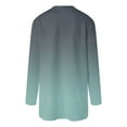 thumbnail image 6 of idosla Long Sleeve Cardigan for Women Casual Gradation Pockets Button Down Loose Fall Lightweight Hiking Trendy Jacket (Mint Green, 3XL), 6 of 8