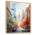 thumbnail image 2 of Designart "Urban Heights with Skyscrapers IX" Cityscapes Floater Framed Wall Art Print, 2 of 7