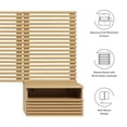 thumbnail image 5 of Modway Render Wall Mount Twin Headboard and Modern Nightstands in Oak, 5 of 7