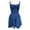 Blue, variant on Corset Bustier Dress for Women, Floral Lace Mini Dress, Spaghetti Straps Summer Boho Sundress Blue S