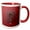 Red/White, variant on 3drose, Horse on Coin with Tassel in Coral and Green, 11oz Two-tone Red Mug
