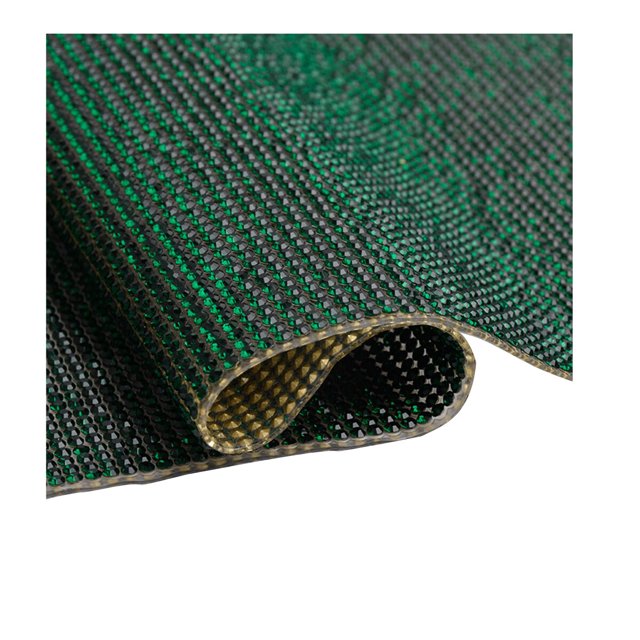 Baohd Crystal Rhinestone Ribbon Clothing Accessories Sticker Convenient Using Present Decoration Sheet with Shine Appearance Exquisite dark green 6 hot melt glue