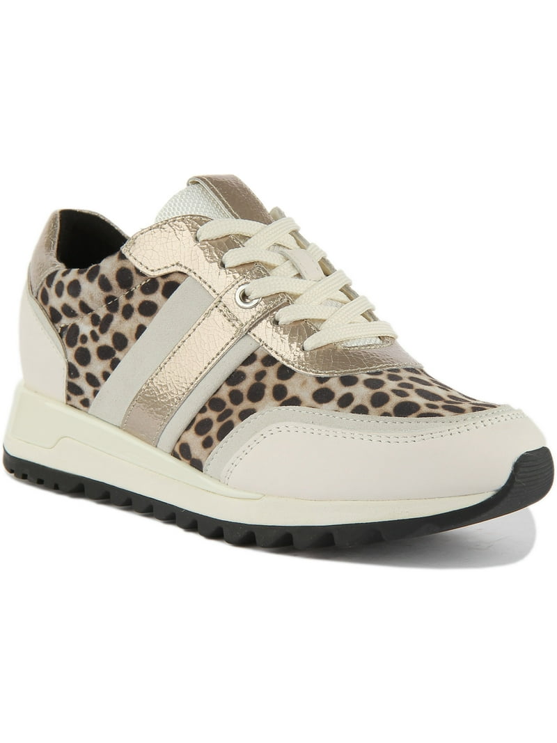 Repetirse hierro Centro de producción Geox D Tabelya Women's Lace Up Animal Print Casual Sneakers In Beige Size 9  - Walmart.com