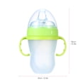 thumbnail image 3 of Biberón Botella de agua para bebés de 240 ml / 8 onzas con pajita Biberones de leche de boca ancha Prueba de fugas No tóxico Sin olor Vasos de paja portátiles para bebés Niños pequeños Niños fáciles d Abanopi Biberón, 3 of 7