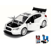 Diecast Car & Garage Diorama Package - Mr. Little Nobody's Subaru WRX STI Fast & Furious F8 Fate of Furious, Glossy White - Jada 98435 - 1/24 Scale Diecast Model Toy Car w/Garage Diorama
