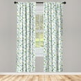 thumbnail image 4 of Ambesonne Botanic Window Curtains, Pastel Blooms Tulips Herbs, Each 28" W x 63" L, Green Violet Blue and Pink, 4 of 4