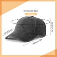thumbnail image 7 of Bocaoying 3 Pcs Washed Cotton Baseball Caps for Men Women, Breathable Retro Adjustable Dad Hats with Crown, Curved Brim Ball Caps for Running, Outdoor, Daily Casual Wear, Grey/Blue/Green, 7 of 7
