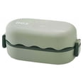 thumbnail image 1 of Injueey Fiambrera portátil de gran capacidad de doble capa, vajilla, calentador de alimentos con hebillas, fiambrera escolar para acampar y Mostrada Verde, 1 of 6