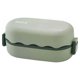 thumbnail image 1 of Injueey Fiambrera portátil de gran capacidad de doble capa, vajilla, calentador de alimentos con hebillas, fiambrera escolar para acampar y Mostrada Verde, 1 of 6