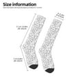 thumbnail image 2 of Fuzoiu Black White Music Print Adult Stockings,Crew Socks,Unisex Fashion Socks, Casual Sports Socks,Comfortable Crew Socks for Everyday Wear and Sports, 2 of 6