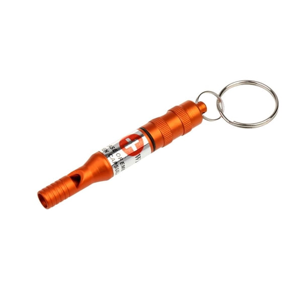 Mini llavero con silbato de supervivencia shamjiam 3 pulgadas naranja