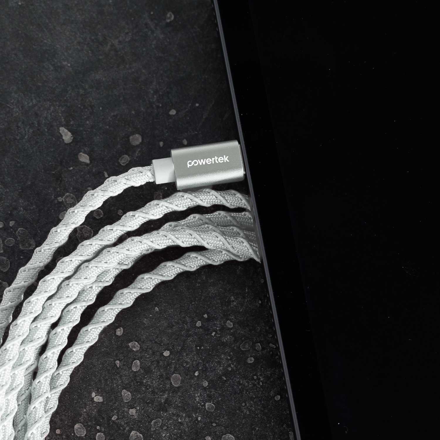 Liquipel Powertek USB-A to Lightning Cable, 6ft, White photo 6