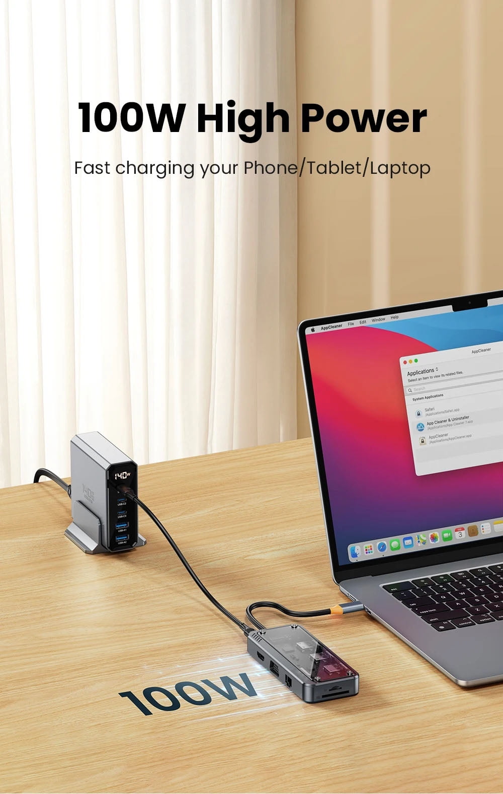 AUBEAMTO 10-in-1 Perspective Version USB C Laptop Docking Station Dual Monitor,10 in 1 Docking Station with 4K HDMI,VGA,3 USB 3.0,100W PD,1000M Ethernet,TF/SD and 3.5mm audio port USB C Hub for PC
