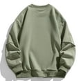 thumbnail image 3 of Mens Sweatshirts with Pocket No Hood Long Sleeve Shirts Casual Solid Color Pullover Crewneck Basic Slim Pleated Loungewear Athletic Sweatshirt Tops, 3 of 3