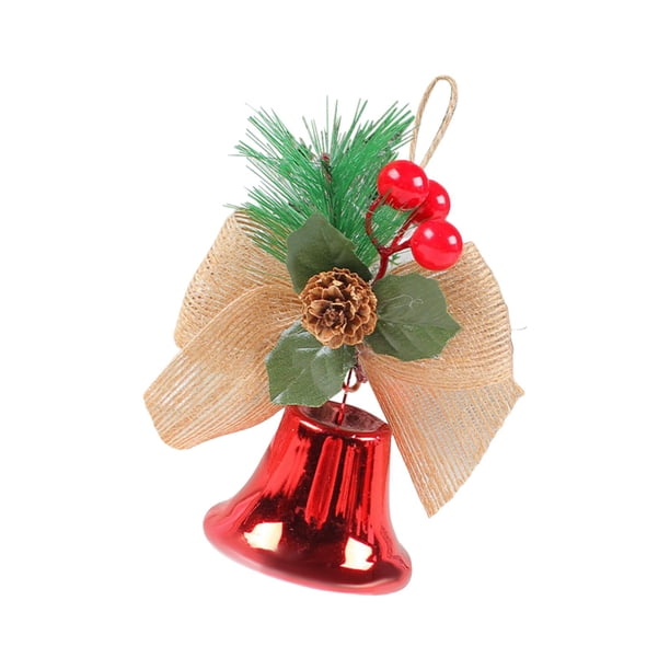 Bells Bow Soledad Ornamento Colgante Decoraciones navideñas decorativas 1 rojo