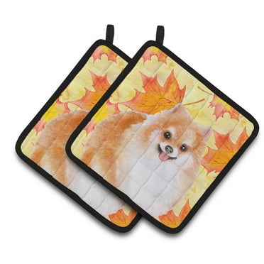 Caroline's Treasures Pomeranian #2 Fall Pair of Pot Holders