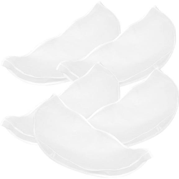 OUNONA 5Pcs Foldable White Garment Bags Clothes Covers Breathable Storage Bags for Travel