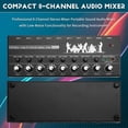 thumbnail image 4 of Professional 8-Channel Stereo Mixer Portable Sound Audio Mixer with Low-Noise Functionality for Recording Instruments,1 * Mixer 1 * Type-C Cable,Black, 4 of 8