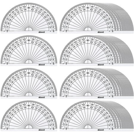 50 Pack Math Protractors Plastic Protractor 180 Degrees, 4 Inches ...