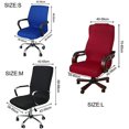 thumbnail image 4 of Funda de silla de computadora de oficina (negro L), universal reemplazable, desmontable, giratoria, escritorio elástico, funda de sillón de jefe, pantuflas, 4 of 5