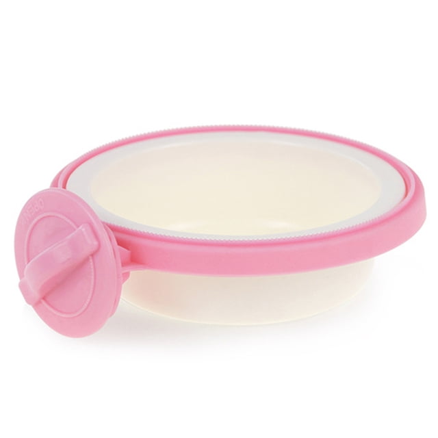 Laklulu Cuenco colgante desmontable para mascotas, jaula colgante de color caramelo, cuenco para perros, cuenco fijo antivuelco