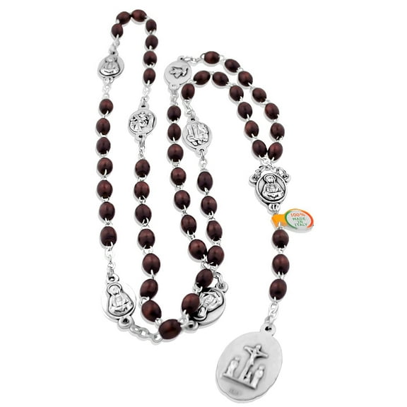 Seven Sorrows Rosary with Mahogany Stain Beads