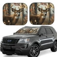 thumbnail image 1 of Saiise American Wildlife Deer Forest for Foldable Car Sun Shades (2-Pack) Offer Sun Protection with an Easy-fold Design for Convenient Windshield Shading-Medium, 1 of 6