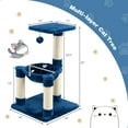 thumbnail image 3 of Cat Tower, Cat Tree for Indoor Cats, Multi-level Cat Tree with Scratching Posts and Cat Hammock-Blue for Kittens, Elderly Cats, Adult Cats, 3 of 7