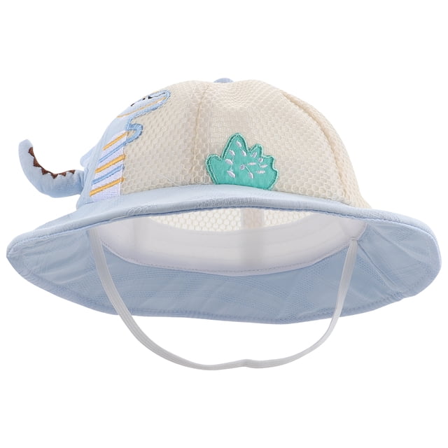 KAKOWELY 1 sombrero de pescador de malla transpirable para niños con dibujos de dinosaurios bordados.