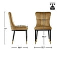 thumbnail image 5 of Modern Dining Chairs Set of 2 Velvet Kitchen Chairs with Upholstered Armless Side Chair Support Up to 440LBs, 5 of 5