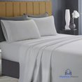 thumbnail image 2 of Mattress-Homes 600 Fils au Pouce Carré 100 % Coton Doux à Longues Fibres, Ensemble de Draps 4 Pcs, Format Courte Grand pour VR, Tissage Satin Lisse et Doux, Literie de Collection d'Hôtel de Luxe, Gris Pâle Uni, 2 of 2