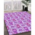 thumbnail image 3 of Ahgly Company Machine Washable Indoor Rectangle Transitional Crimson Purple Area Rugs, 5' x 8', 3 of 7