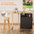 thumbnail image 5 of Kitchen Island 54" Large Rolling Kitchen Island Cart On Wheels with Drop Leaf 3 Drawers 1 Cabinet,Spice Towl Rack Mobile Kitchen Table with Storage Black, 5 of 6