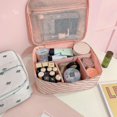 thumbnail image 4 of Bolsa de maquillaje de viaje, caja de maquillaje, organizador, bolsa de almacenamiento portátil, cepillo de cosméticos, 4 of 5