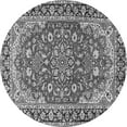 thumbnail image 1 of Ahgly Company Indoor Round Medallion Gray Traditional Area Rugs, 3' Round, 1 of 1