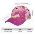 thumbnail image 2 of Balery Cute Pink Axolotl A Gorra de béisbol de tamaño ajustable para correr, entrenar y actividades al aire libre. Gorra de papá para todas las estaciones., 2 of 6