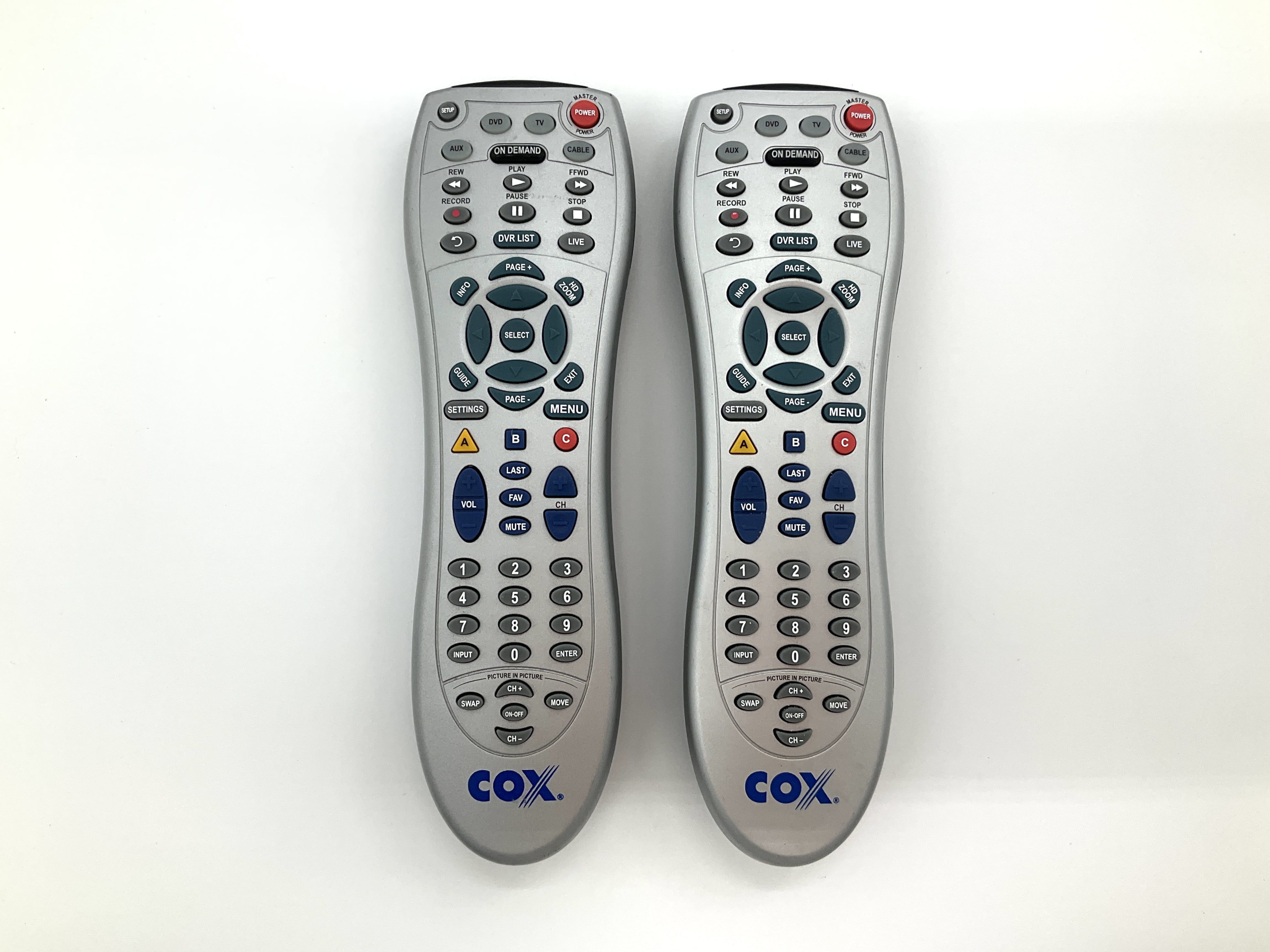 (2 Pack) Replacement Cox Remote Control URC7820 For HD / DVR / Digital