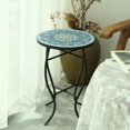 thumbnail image 6 of Outdoor Side Table, Mosaic Side Table Round  Accent Table Indoor Outdoor Side Table Suit for Yard, Garden, Living Room Ect Symmetrical Figure, 6 of 6