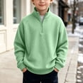 thumbnail image 2 of GigrtiJin Quarter Zip Sweatshirts for Kids Fall Winter Long Sleeve Sweatshirts Boys Girls Collared Sweatshirts 3T-14T, 2 of 6