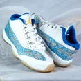 thumbnail image 1 of Ni - ke Ni - ke Air Jordan 11 Retro Low IE Zest White Argon Blue 306008-172 Men’s Size 10.5, 1 of 5