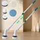 thumbnail image 5 of Raspador eléctrico para baño | Aleación de aluminio verde, mango extensible de 38", 5 cabezas de cepillo | Cepillo de limpieza inalámbrico recargable para azulejos, bañeras, suelos, lechadas, 5 of 9