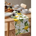 thumbnail image 2 of Table Runner Dresser Scarf 13 x 36 Inch Lemon Summer Floral Lemon Yellow Green Table Runners Non-Slip Heat Kitchen Dining Table Decor for Indoor Outdoor Home Party Decoration, 2 of 7