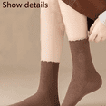 thumbnail image 5 of Floral embroidered toe joint soft round socks - skin color + taro purple, 5 of 5
