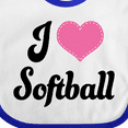 thumbnail image 4 of Inktastic I Love Softball Girls Sports Girls Baby Bib, 4 of 4