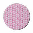 thumbnail image 1 of Animal Mouse Pad for Computers, Kids Girls Design Pattern with Happy Baby Animals Joyful Fun Playing Dots, Round Non-Slip Thick Rubber Modern Gaming Mousepad, 8" Round, Pink Baby Blue, by Ambesonne, 1 of 2
