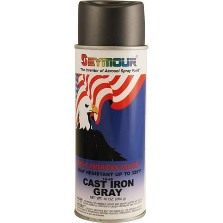 Seymour of Sycamore 10-48 16 oz Great Ameri Colors VOC Compliant Spray Paint, Cast Iron Gray - Pack of (Best Paint For Cast Iron)