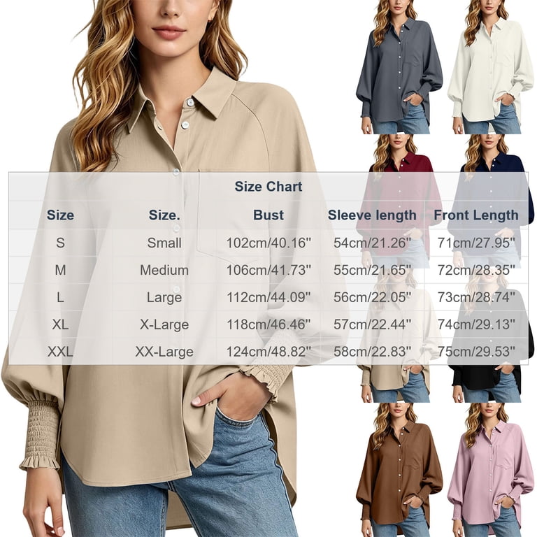 klow clothes Cfhntfmh Blouses for Women Casual Long Sleeve Button down Shirts with Smocked Cuffs Collared Work Tops Dressy High Low Clothes, Women's, Size: Large Lifeforce Weight Booster Equine Size:60 Veg Capsules In terms of merchandise Kojic acid face wash for dark spots