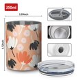 thumbnail image 4 of Floral 12oz Stainless Steel Coffee Mug – Double-Wall Insulated Cup with Spill-Resistant Lid, 360° Full-Print Design, Keeps Drinks Hot & Cold for Home, Office, Travel,Thanksgiving,Christmas, Spring, 4 of 5