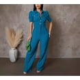 thumbnail image 3 of Jumpsuit YSINTL pantalones anchos de cintura alta para mujer, 3 of 5