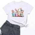 thumbnail image 2 of PVCS Womens Tops Women's Fashion Crewneck Printed Short Sleeve T-Shirt Casual Loose Shirt Tops, 2 of 3